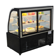 binghe top quality commercial curved glass cover cake showcase refrigerated chocolate display case